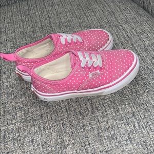 Girls VANS pink heart slip on shoes